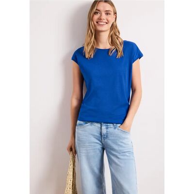 Street One Shirt mit Boatneck und Deko-Detail - Blau - Damen Street One Shirt mit Boatneck und Deko-Detail - Blau - Damen