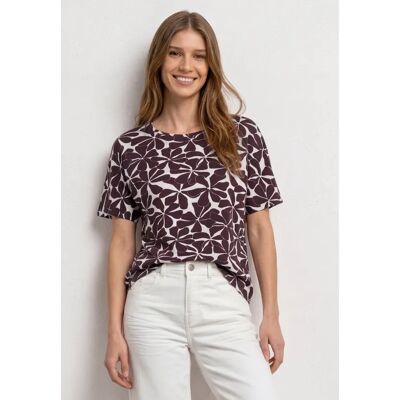 Street One T-Shirt mit Rundhals und Print - Rot - Damen Street One T-Shirt mit Rundhals und Print - Rot - Damen