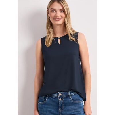 Street One Top mit U-Boot-Ausschnitt - Blau - Damen Street One Top mit U-Boot-Ausschnitt - Blau - Damen
