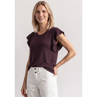 Street One Shirt mit kurzen Volant-Ärmeln - Rot - Damen Street One Shirt mit kurzen Volant-Ärmeln - Rot - Damen