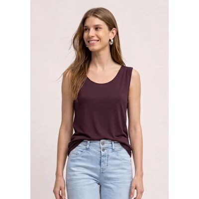 Street One Top aus Jersey mit Elastiksaum - Rot - Damen Street One Top aus Jersey mit Elastiksaum - Rot - Damen