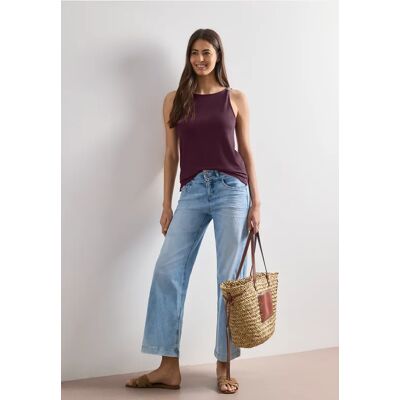 Street One Top mit U-Boot-Ausschnitt und Schulterdetail - Rot - Damen Street One Top mit U-Boot-Ausschnitt und Schulterdetail - Rot - Damen
