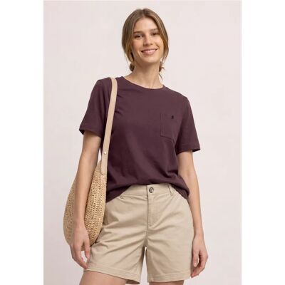 Street One T-Shirt mit Rundhals und Brusttasche - Rot - Damen Street One T-Shirt mit Rundhals und Brusttasche - Rot - Damen