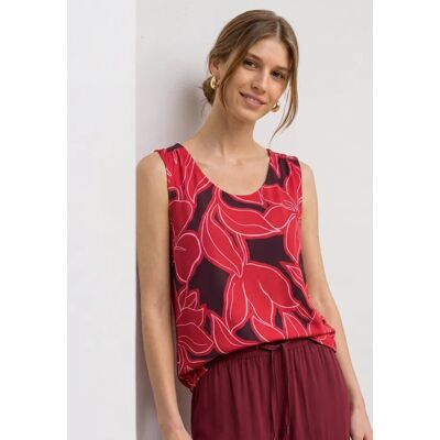 Street One Top mit V-Neck und Elastiksaum - Rot - Damen Street One Top mit V-Neck und Elastiksaum - Rot - Damen