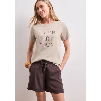 Street One T-Shirt mit Rundhals und Artwork - Beige - Damen Street One T-Shirt mit Rundhals und Artwork - Beige - Damen