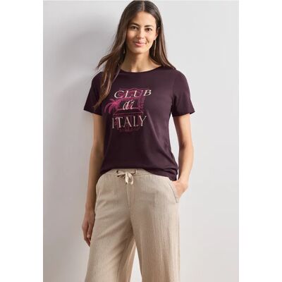 Street One T-Shirt mit Rundhals und Artwork - Rot - Damen Street One T-Shirt mit Rundhals und Artwork - Rot - Damen