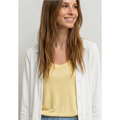 Street One Leichte Langam Jacke in Leinen-Optik - Weiß - Damen Street One Leichte Langam Jacke in Leinen-Optik - Weiß - Damen