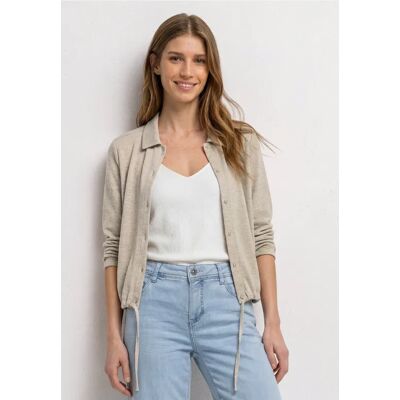 Street One Leichte Langam Jacke in Leinen-Optik - Beige - Damen Street One Leichte Langam Jacke in Leinen-Optik - Beige - Damen