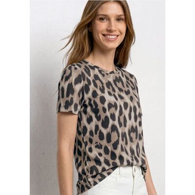 Street One T-Shirt mit Rundhals und gerafftem Ärmel - Beige - Damen Street One T-Shirt mit Rundhals und gerafftem Ärmel - Beige - Damen