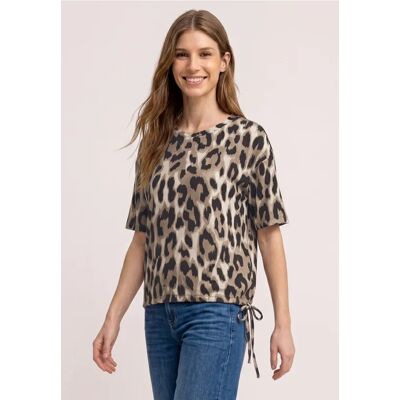 Street One T-Shirt mit Rundhals und Tunnelzug - Beige - Damen Street One T-Shirt mit Rundhals und Tunnelzug - Beige - Damen