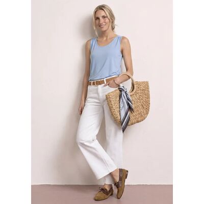 Street One Top aus Jersey mit Elastiksaum - Blau - Damen Street One Top aus Jersey mit Elastiksaum - Blau - Damen