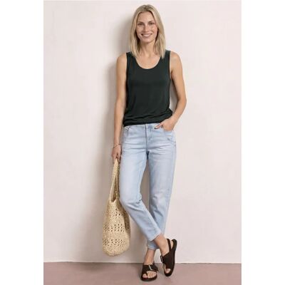 Street One Top aus Jersey mit Elastiksaum - Grün - Damen Street One Top aus Jersey mit Elastiksaum - Grün - Damen