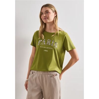 Street One T-Shirt mit Wording Artwork - Grün - Damen Street One T-Shirt mit Wording Artwork - Grün - Damen