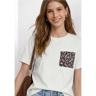 Street One T-Shirt mit Rundhals und Brusttasche - Weiß - Damen Street One T-Shirt mit Rundhals und Brusttasche - Weiß - Damen