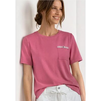 Street One T-Shirt mit dekorativer Brusttasche - Pink - Damen Street One T-Shirt mit dekorativer Brusttasche - Pink - Damen