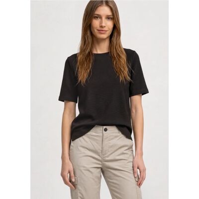 Street One T-Shirt mit Rundhals und Struktur - Braun - Damen Street One T-Shirt mit Rundhals und Struktur - Braun - Damen