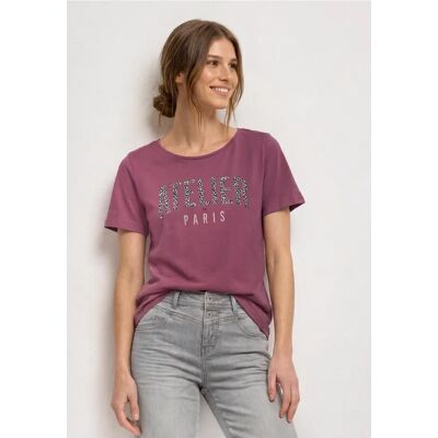 Street One T-Shirt mit Rundhals und Frontprint - Rosa - Damen Street One T-Shirt mit Rundhals und Frontprint - Rosa - Damen