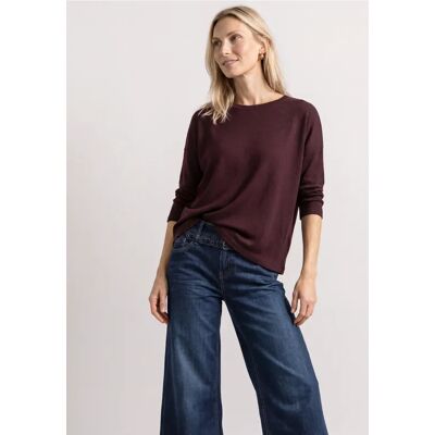 Street One 3/4-Arm Shirt in Strick-Optik - Rot - Damen Street One 3/4-Arm Shirt in Strick-Optik - Rot - Damen