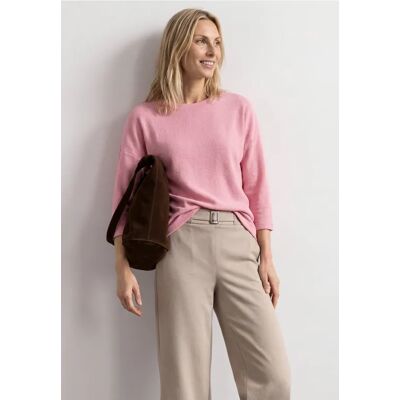 Street One 3/4-Arm Shirt in Strick-Optik - Rosa - Damen Street One 3/4-Arm Shirt in Strick-Optik - Rosa - Damen