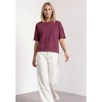 Street One T-Shirt mit Rundhals und Struktur - Rosa - Damen Street One T-Shirt mit Rundhals und Struktur - Rosa - Damen