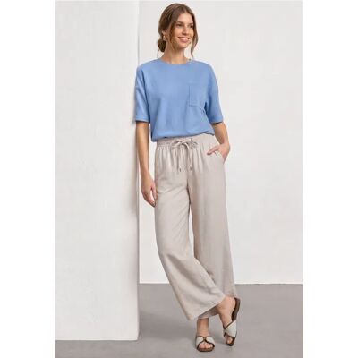 Street One T-Shirt mit Rundhals und Struktur - Blau - Damen Street One T-Shirt mit Rundhals und Struktur - Blau - Damen
