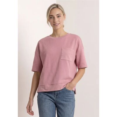 Street One T-Shirt mit Rundhals und Struktur - Rosa - Damen Street One T-Shirt mit Rundhals und Struktur - Rosa - Damen