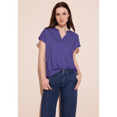 Street One Blusenshirt in Unifarbe - Lila - Damen Street One Blusenshirt in Unifarbe - Lila - Damen