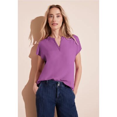 Street One Blusenshirt in Unifarbe - Lila - Damen Street One Blusenshirt in Unifarbe - Lila - Damen