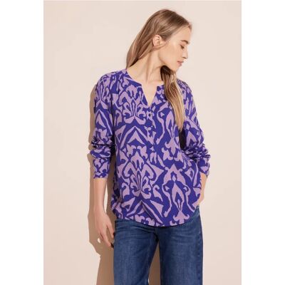 Street One Viskose Print Bluse - Blau - Damen Street One Viskose Print Bluse - Blau - Damen