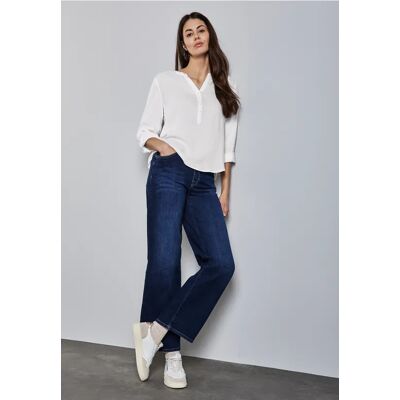 Street One Basic Bluse in Unifarbe - Weiß - Damen Street One Basic Bluse in Unifarbe - Weiß - Damen