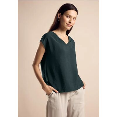 Street One T-Shirt mit V-Ausschnitt - Grün - Damen Street One T-Shirt mit V-Ausschnitt - Grün - Damen