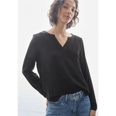 Street One Bluse in Unifarbe - Schwarz - Damen Street One Bluse in Unifarbe - Schwarz - Damen