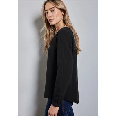 Street One Musselin-Bluse - Schwarz - Damen Street One Musselin-Bluse - Schwarz - Damen