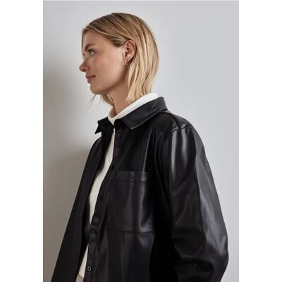 Street One Bluse in Leder-Optik - Lila - Damen Street One Bluse in Leder-Optik - Lila - Damen