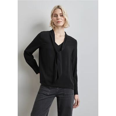 Street One Bluse mit Schleife - Schwarz - Damen Street One Bluse mit Schleife - Schwarz - Damen