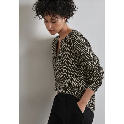 Street One Gemusterte Bluse - Schwarz - Damen Street One Gemusterte Bluse - Schwarz - Damen