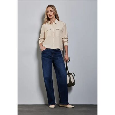 Street One Hemdbluse mit Brusttaschen - Beige - Damen Street One Hemdbluse mit Brusttaschen - Beige - Damen