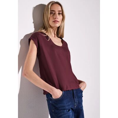 Street One Bluse in Unifarbe - Rot - Damen Street One Bluse in Unifarbe - Rot - Damen