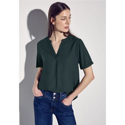 Street One Bluse in Unifarbe - Grün - Damen Street One Bluse in Unifarbe - Grün - Damen