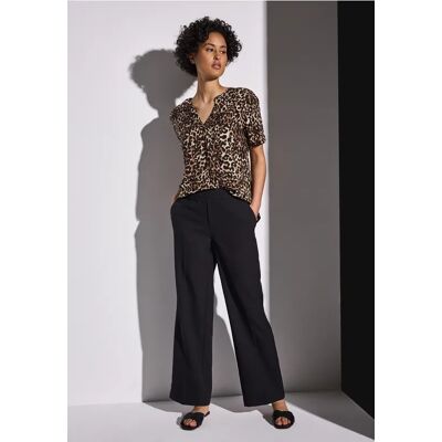 Street One Bluse mit Leo-Muster - Braun - Damen Street One Bluse mit Leo-Muster - Braun - Damen