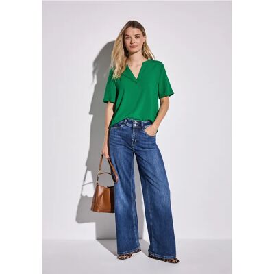 Street One Bluse in Unifarbe - Grün - Damen Street One Bluse in Unifarbe - Grün - Damen