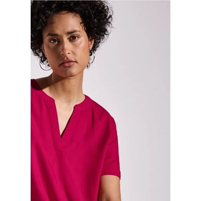 Street One Bluse in Unifarbe - Pink - Damen Street One Bluse in Unifarbe - Pink - Damen