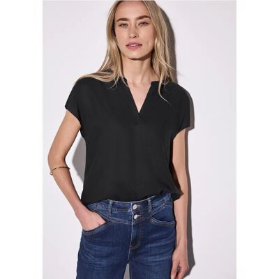 Street One Bluse in Unifarbe - Schwarz - Damen Street One Bluse in Unifarbe - Schwarz - Damen
