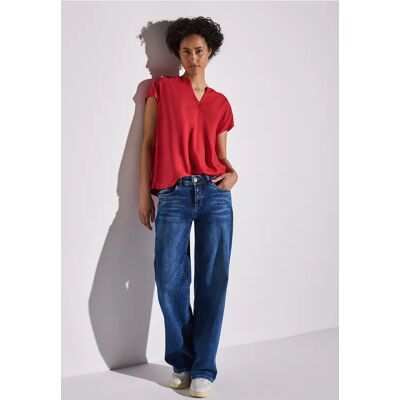 Street One Bluse in Unifarbe - Rot - Damen Street One Bluse in Unifarbe - Rot - Damen