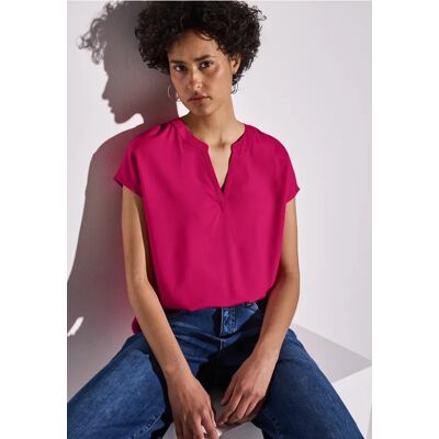 Street One Bluse in Unifarbe - Pink - Damen Street One Bluse in Unifarbe - Pink - Damen