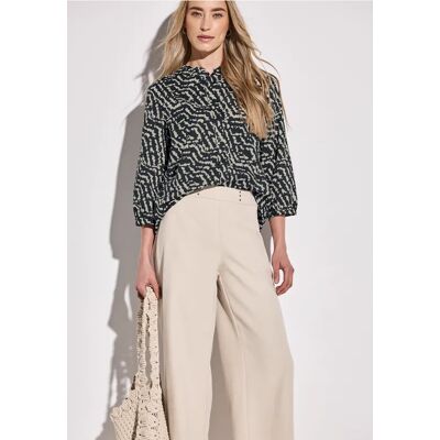 Street One Print-Bluse mit Rüschen - Schwarz - Damen Street One Print-Bluse mit Rüschen - Schwarz - Damen