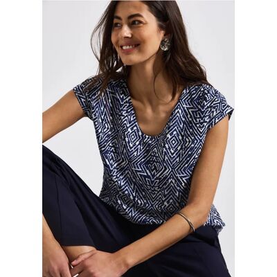 Street One Gemusterte Bluse - Blau - Damen Street One Gemusterte Bluse - Blau - Damen