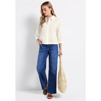 Street One Baumwoll-Hemdbluse - Weiß - Damen Street One Baumwoll-Hemdbluse - Weiß - Damen