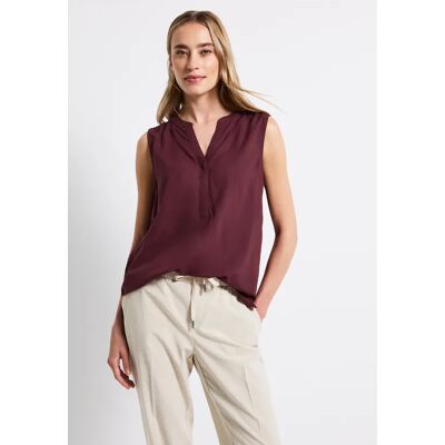 Street One Split Neck Blusentop - Rot - Damen Street One Split Neck Blusentop - Rot - Damen