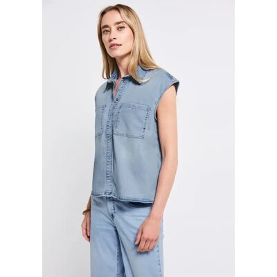 Street One Jeansbluse im Bleached-Look - Blau - Damen Street One Jeansbluse im Bleached-Look - Blau - Damen